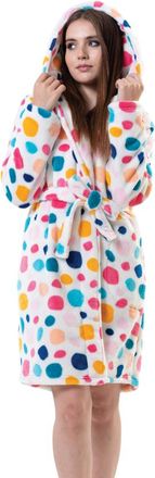 OEM Bata De Ba&ntilde;o Gruesa Para Mujer Con Capucha Corta De Felpa, Talla S