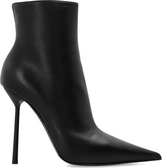 Le Silla Bella Leren Enkellaarsjes met Hak - Dames - Laarzen met Hak - Zwart - 41 EU - Leer - Schoenen