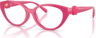 Versace 46mm Cat Eye optical glasses in Pink at Nordstrom