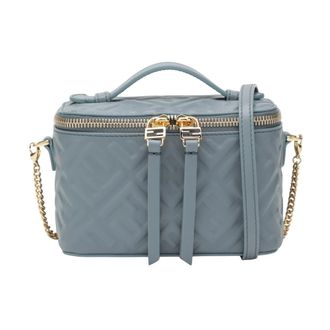 Fendi Tassen, Dames, Blauw, ONE Size, Katoen, Vanity