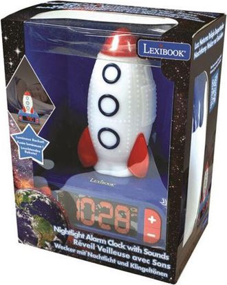 Les Tendances Les Tendances - Gioco di risveglio Lexibook Orologio digitale con luce notturna Spazio Razzo 3D