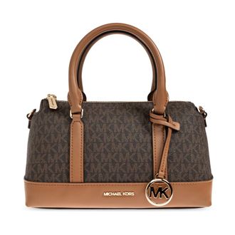 Michael Kors Andie Small Signature Logo Satchel - female - Michael Kors - Handbags - Brown - ONE SIZE - Bags