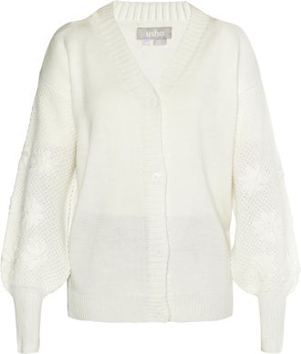 Usha Gebreid vest Dames wolwit