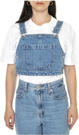 Obey Top Denim Jeans - Dames - Tops zonder mouwen - Blauw - XS - Denim - Tops