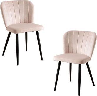 Regalos Miguel Packs Sillas Comedor - Pack 2 Sillas Luk Terciopelo - Beige
