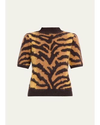 Adam Lippes Ari Brushed Cashmere Top