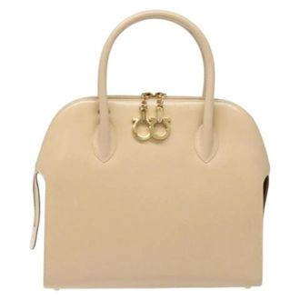 Ferragamo Pre-owned Handbags, female, Beige, Size: ONE SIZE Pre-owned Handbag