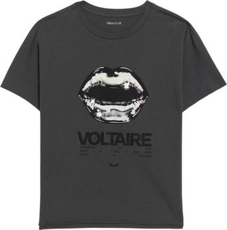 Zadig&Voltaire Tops - Dames - T-shirts - Grijs - M - Katoen - Tops