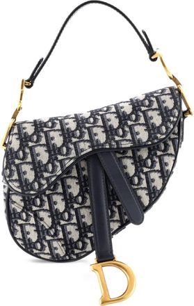 Dior Saddle Handbag Oblique Canvas Mini shoulder bag - Blauw