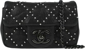 Chanel 2014 mini Timeless studded shoulder bag - women - Lambskin - One Size - Black