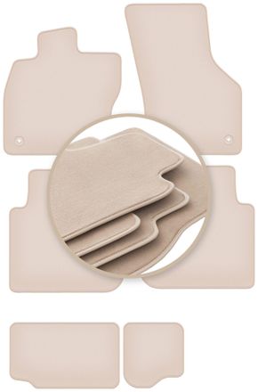 OEM Alfombrillas Premium Beige Para: Seat Tarraco 7 Plazas 2018