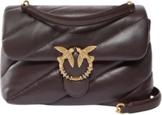 Pinko Love Bag Puff Classic - Dames - Schoudertassen - Bruin - ONE Size - Leer - Tassen