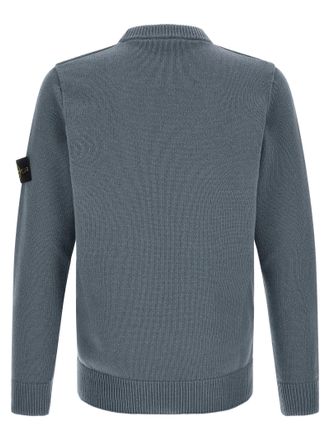 Stone Island Wool Crew Neck Sweater - Steel Blue