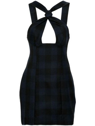 Sin&eacute;ad O'Dwyer Tie wool minidress - Blue