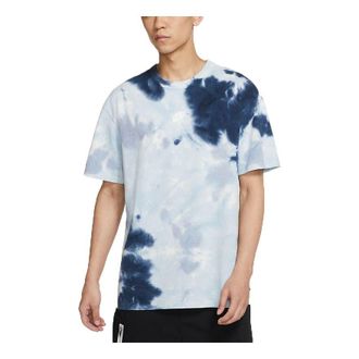 Nike Sportswear Tie Dye Printing Loose Sports Short Sleeve Blue DD2721-104