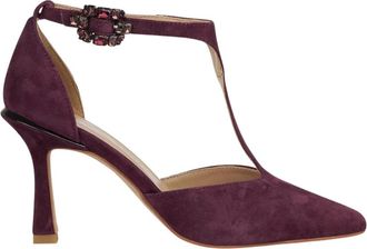 Alma En Pena Scherpe schoen met juwelen gesp - Dames - Pumps - Rood - 36 EU - Schoenen