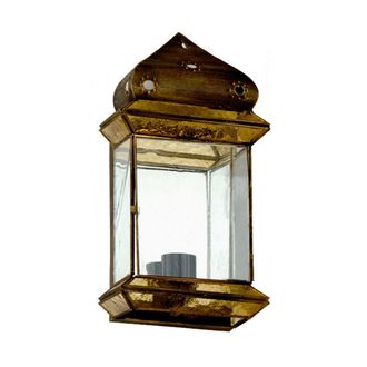 Fabrilamp Fabrilamp - Aplique 3 Caras 1xe27 Ambarina Cuero/ambar 36x18x11 Cm