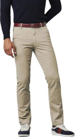 Meyer Beige Katoenen Chino Broek - Heren - Chinos - Beige - 2XL - Katoen - Broeken