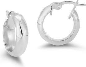 Chloe and Madison Small Twist Hoop Earrings in Silver at Nordstrom Rack