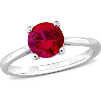 Delmar Created Ruby Solitaire Ring in Red at Nordstrom Rack, Size 7