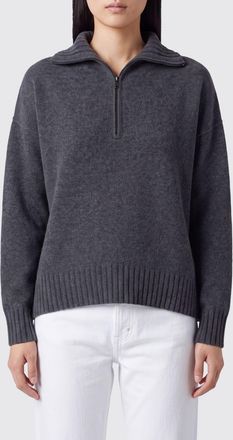 Max Mara Maglia in misto alpaca con collo a listino e mezza zip