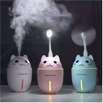 Trade Shop Trade Shop - Umidificatore Usb 3in1 Ultrasuoni Micetto Gatto 320ml Aromaterapia Diffusore