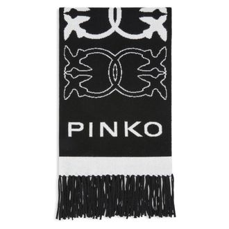 Pinko Sjaal Model Svezia - Dames - Wintersjaals - Zwart - ONE Size - Katoen - Accessoires
