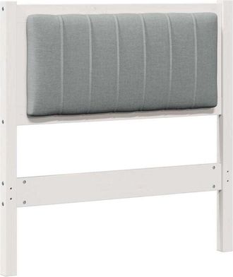 vidaXL Upholstered Headboard White 75 cm Solid Pine Wood vidaXL
