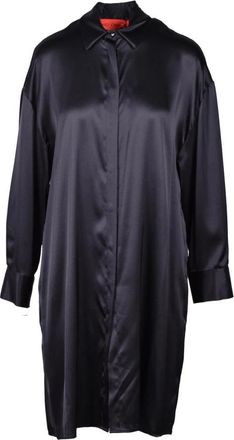 Wild Cashmere Zijde Elastaan Shirt - Dames - Shirt Kleedjes - Zwart - M - Kleedjes