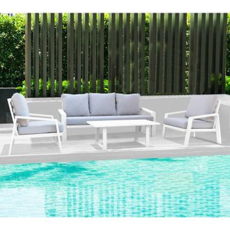 Milani Home Milani Home - percy - salotto da giardino in alluminio e corda 5 posti
