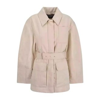 Jacquemus Beige Oversized Jacket with Wide Belt