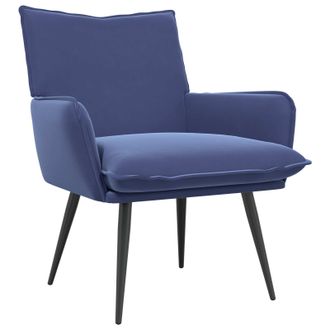 vidaXL Sill&oacute;n Azul Polic&iacute;a Terciopelo Vidaxl