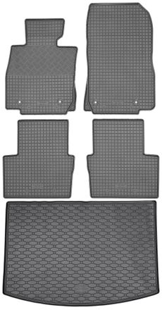 OEM Mazda Cx-3 Crossover De 06.2015 A 12.2021 Set - Alfombrillas De Goma Para Coche + Alfombrilla Para Maletero