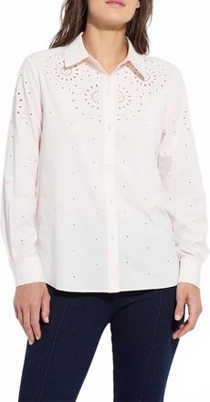 Lyss&eacute; Zelie Eyelet Embroidered Shirt In Cream