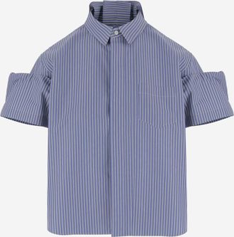 sacai Blue Striped Shirt