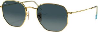 Ray-Ban Hexagonale Zonnebril - unisex - Zonnebrillen - Geel - 54 MM - Accessoires