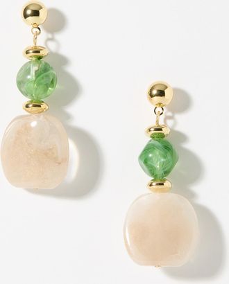 Simons Womens Large gemstone earrings