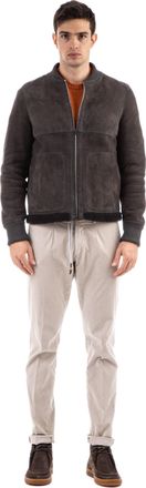 Salvatore Santoro Shearling Baseball Collar Bomber