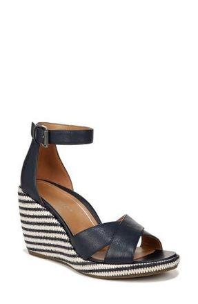 Vionic Marina Ankle Strap Wedge Sandal in Navy at Nordstrom Rack, Size 10