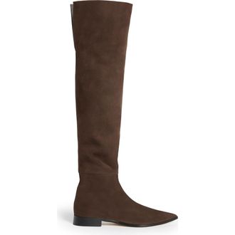 Neil J. Rodgers Bella Over The Knee Boot in Brown Suede at Nordstrom, Size 36.5