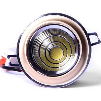 Trade Shop Trade Shop Traesio - Trade Shop - Faretto Cob Led Incasso Orientabile Wisdom 5w 10w Colore Oro Satinato O Bianco - -5 Vatios -oro