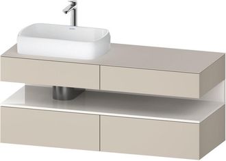Duravit Duravit - Qatego Consola Mueble Bajo Lavabo, 2 Cajones, 2 Cajones