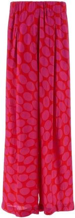 Dries Van Noten bedruckte Faltenhose