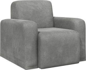 vidaXL Sill&oacute;n Gris Claro Terciopelo Vidaxl