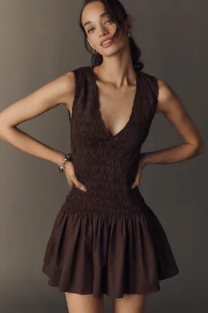 Faithfull The Brand Palomar Ruched Sleeveless Mini Dress