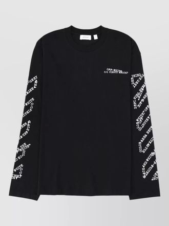 Off-white long sleeve graphic crew neck t shirt