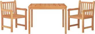 vidaXL 3 Piece Garden Dining Set Solid Wood Teak vidaXL