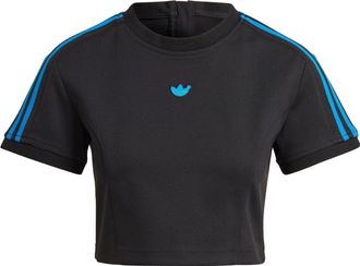 adidas (WMNS) adidas Blue Version Crop Tee Black Blue IB4548