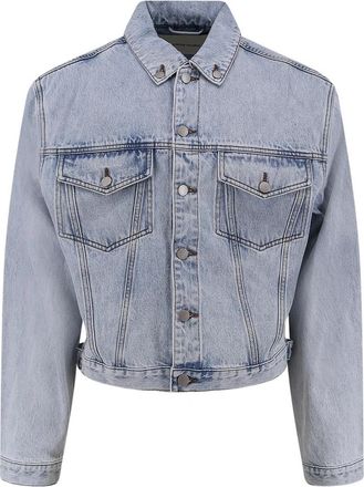 Entire studios Korte Denim Jas - Dames - Spijkerjassen - Blauw - XL - Denim - Jassen