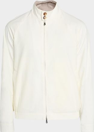 Brunello Cucinelli Mens Water-Resistant Cotton Gabardine Jacket